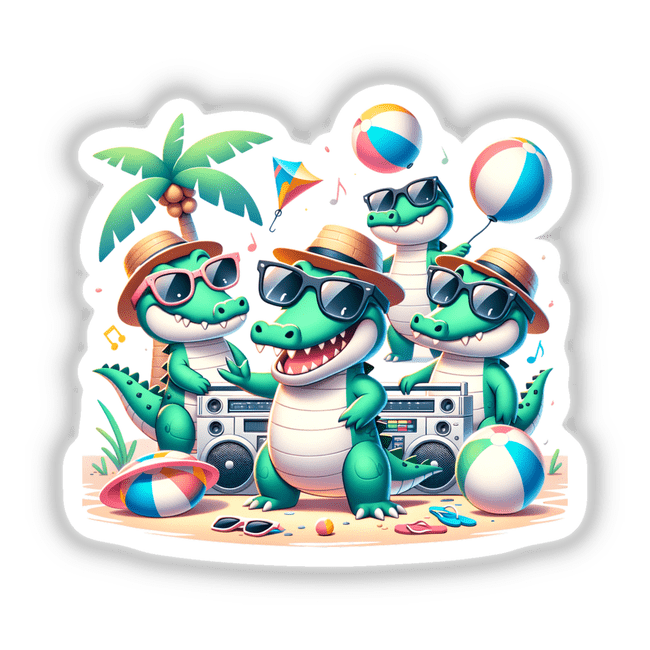 Crocodile Beach Party Sunglasses Boombox
