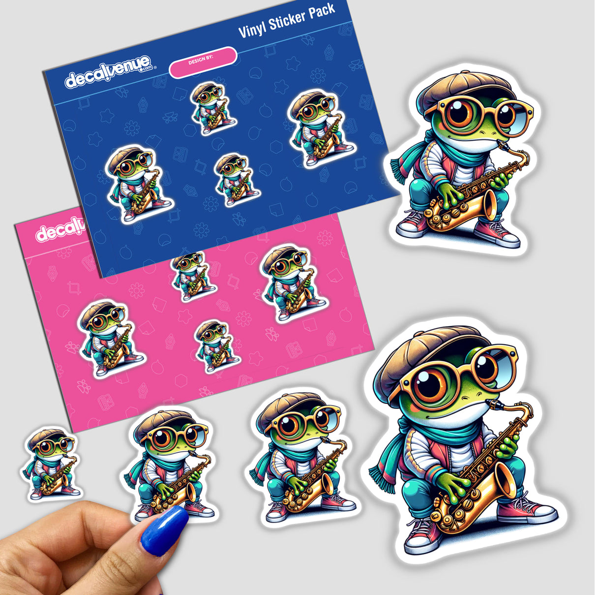 Hipster Frog Jazzing it Up with Saxophone