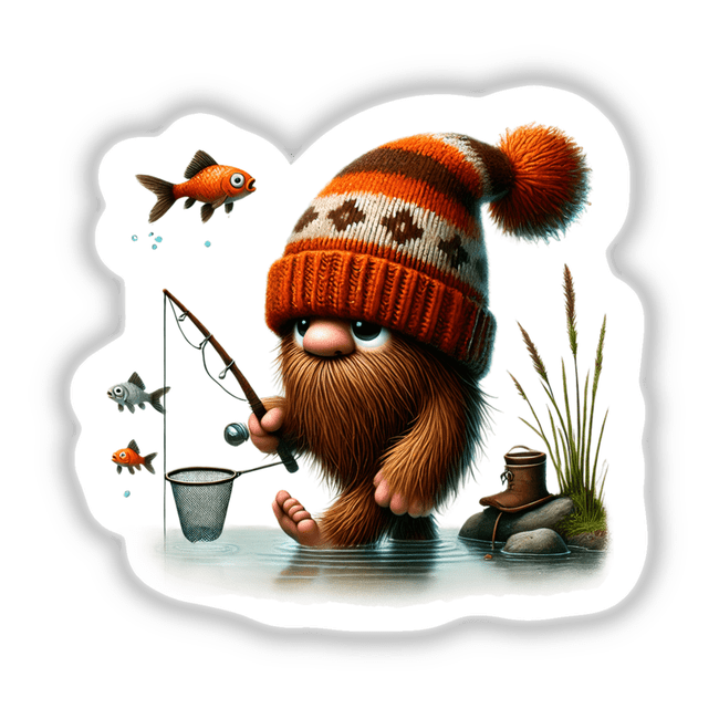 Sasquatch Gnome Fishing