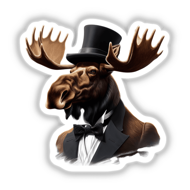 Majestic Moose Dapper in Top Hat