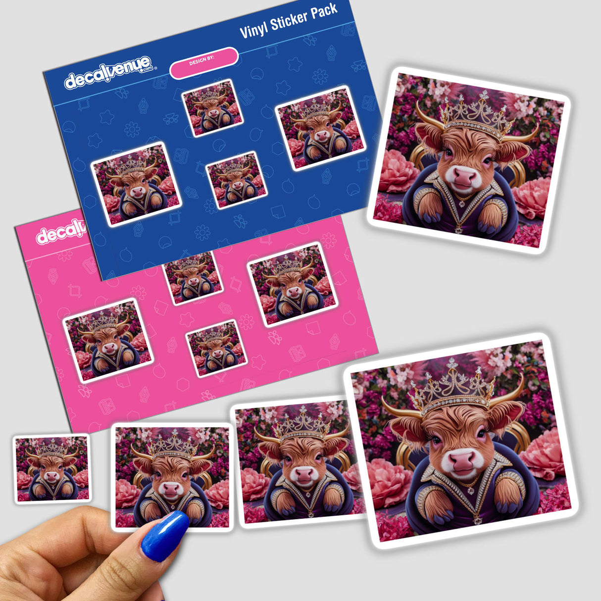 Baby Highland Cow Crown Flowers