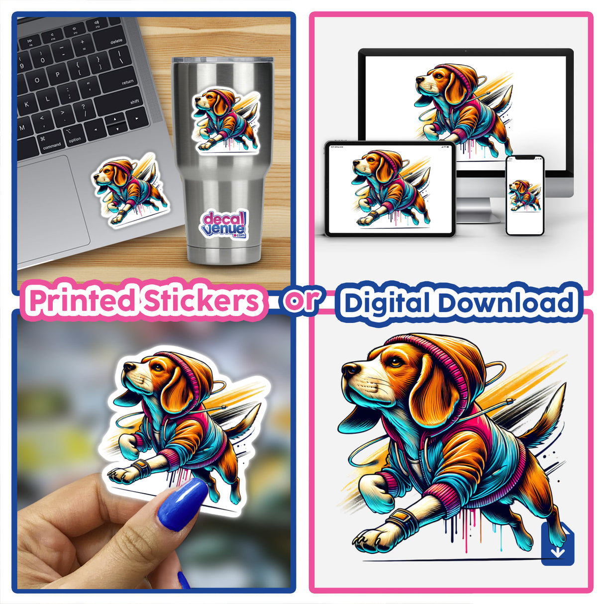 Beagle Dog Hoodie Urban Vibes