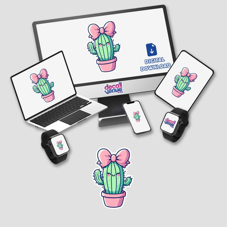 Charming Cactus with a Bow