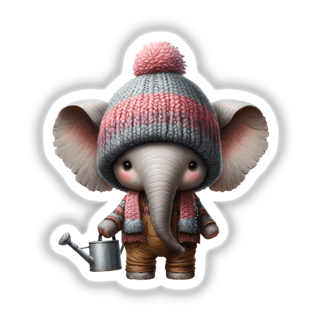 Elephant Gnome with Watering Can