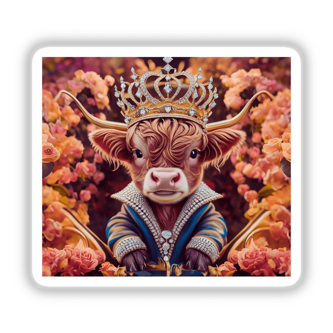 Baby Highland Cow Crown Roses