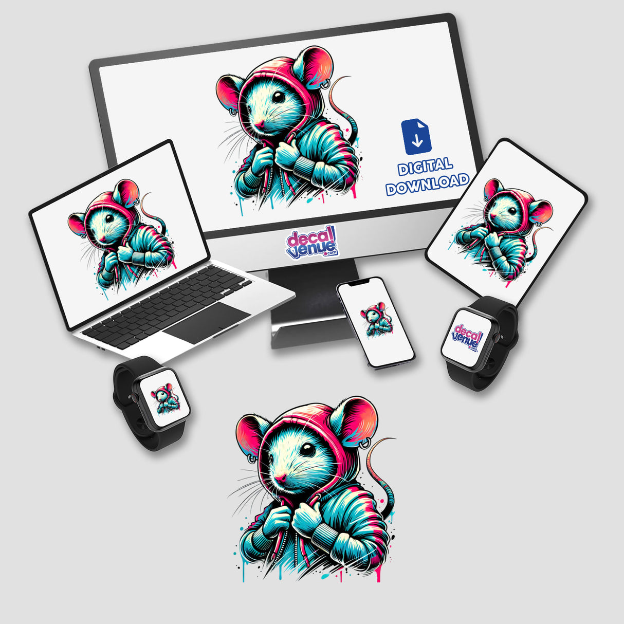 Mouse Hoodie Urban Vibes