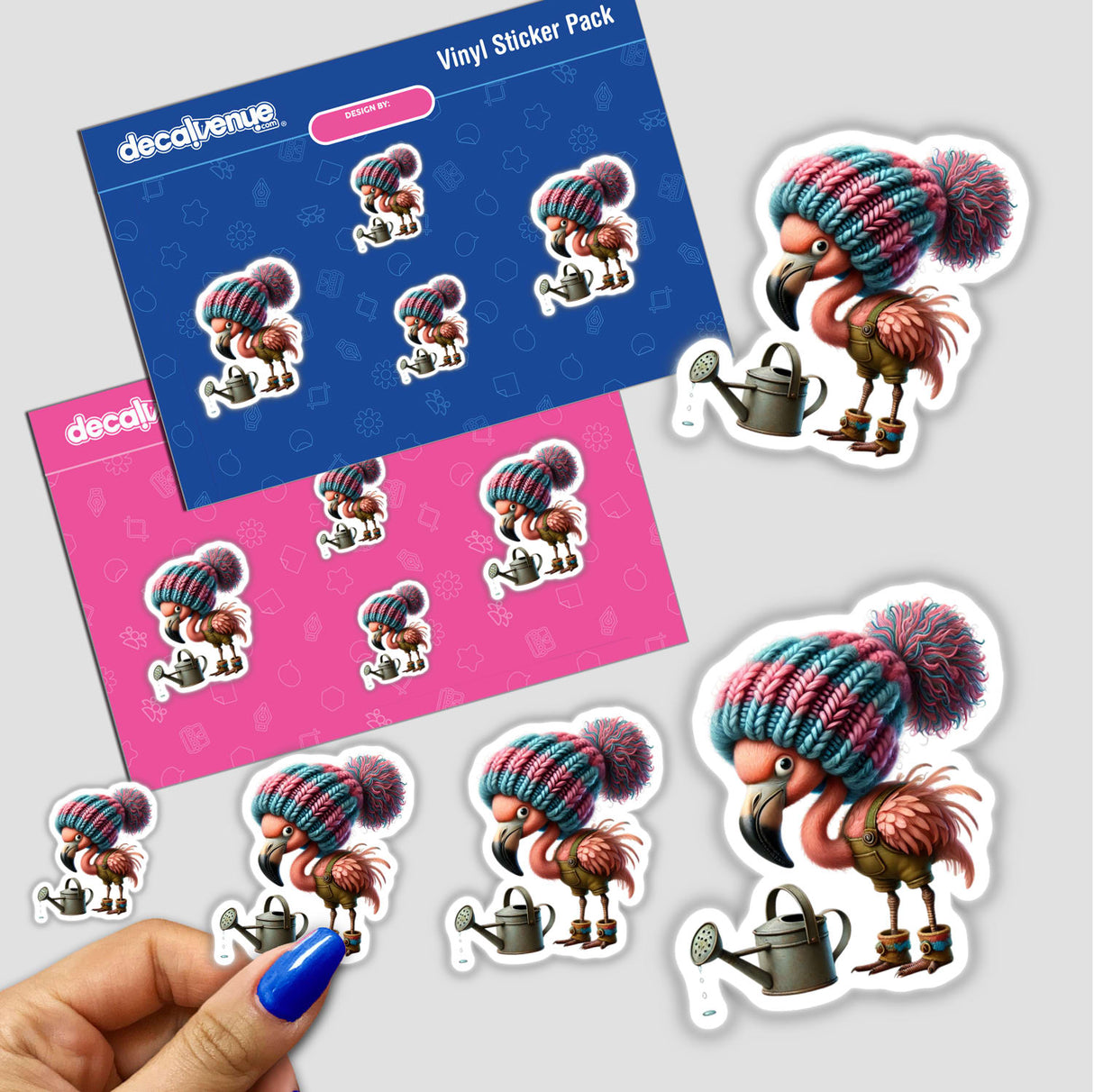 Flamingo Gnome with Watering Can