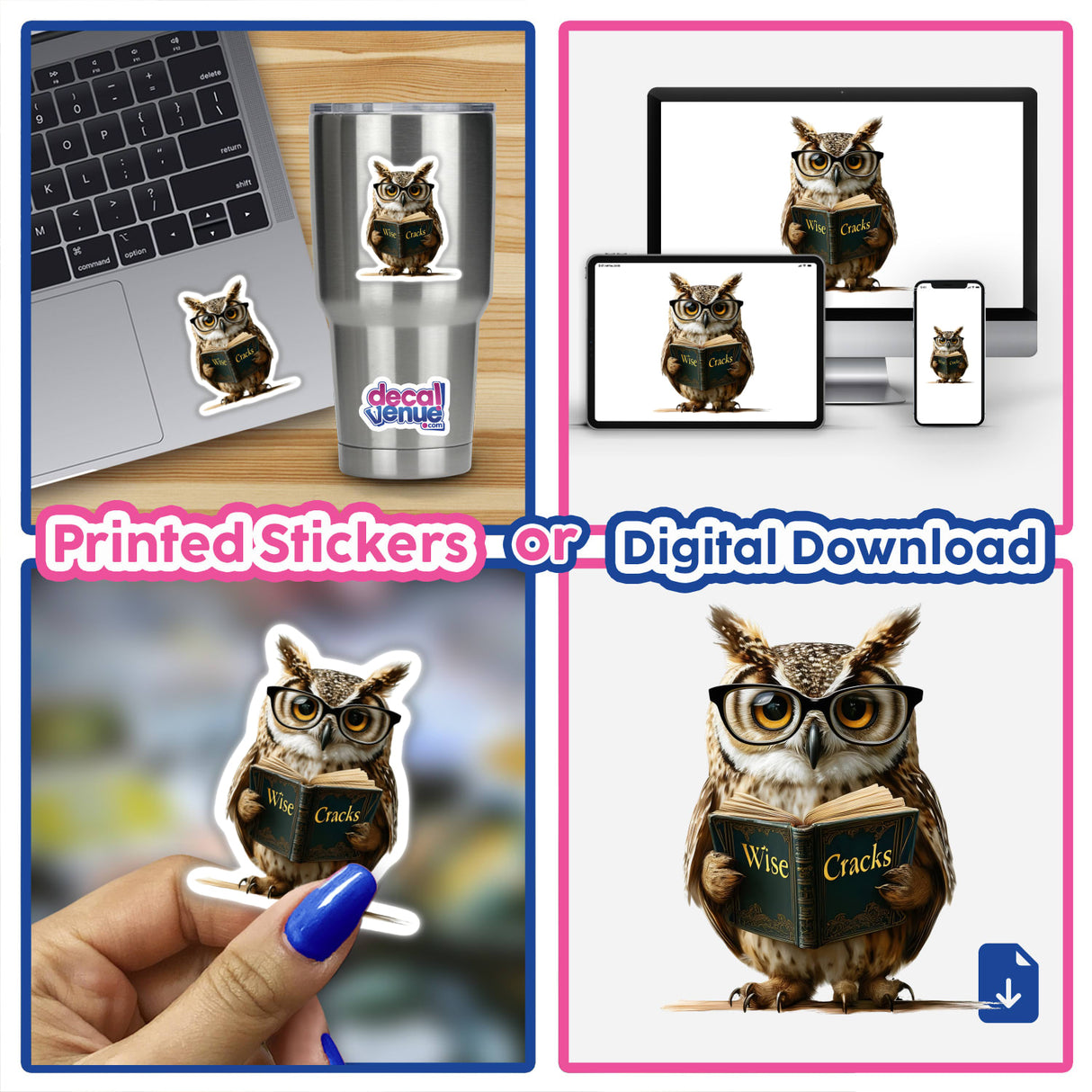 Wise Cracks Owl Reading Book