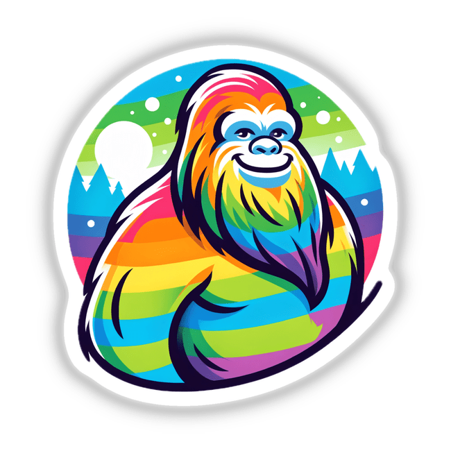 Rainbow Colored Bigfoot Sasquatch