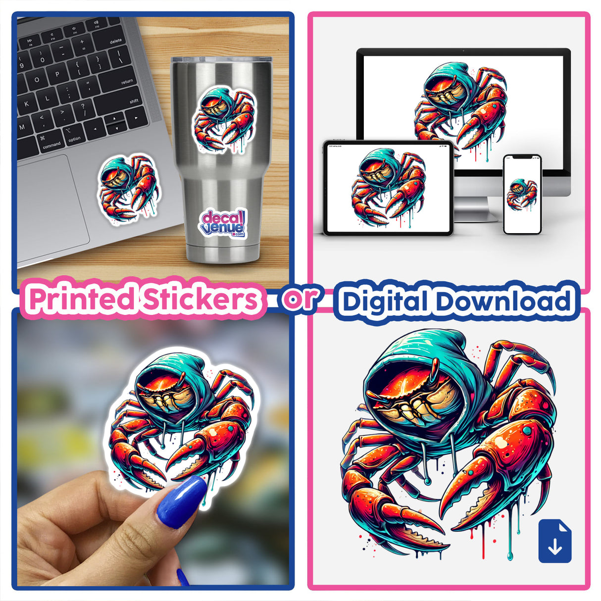 Crab Hoodie Urban Vibes