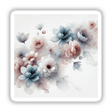 Ethereal Blossoms - Floating Floral Watercolors close-up, showcasing delicate flowers, available as stickers or digital artwork from Decal Venue.