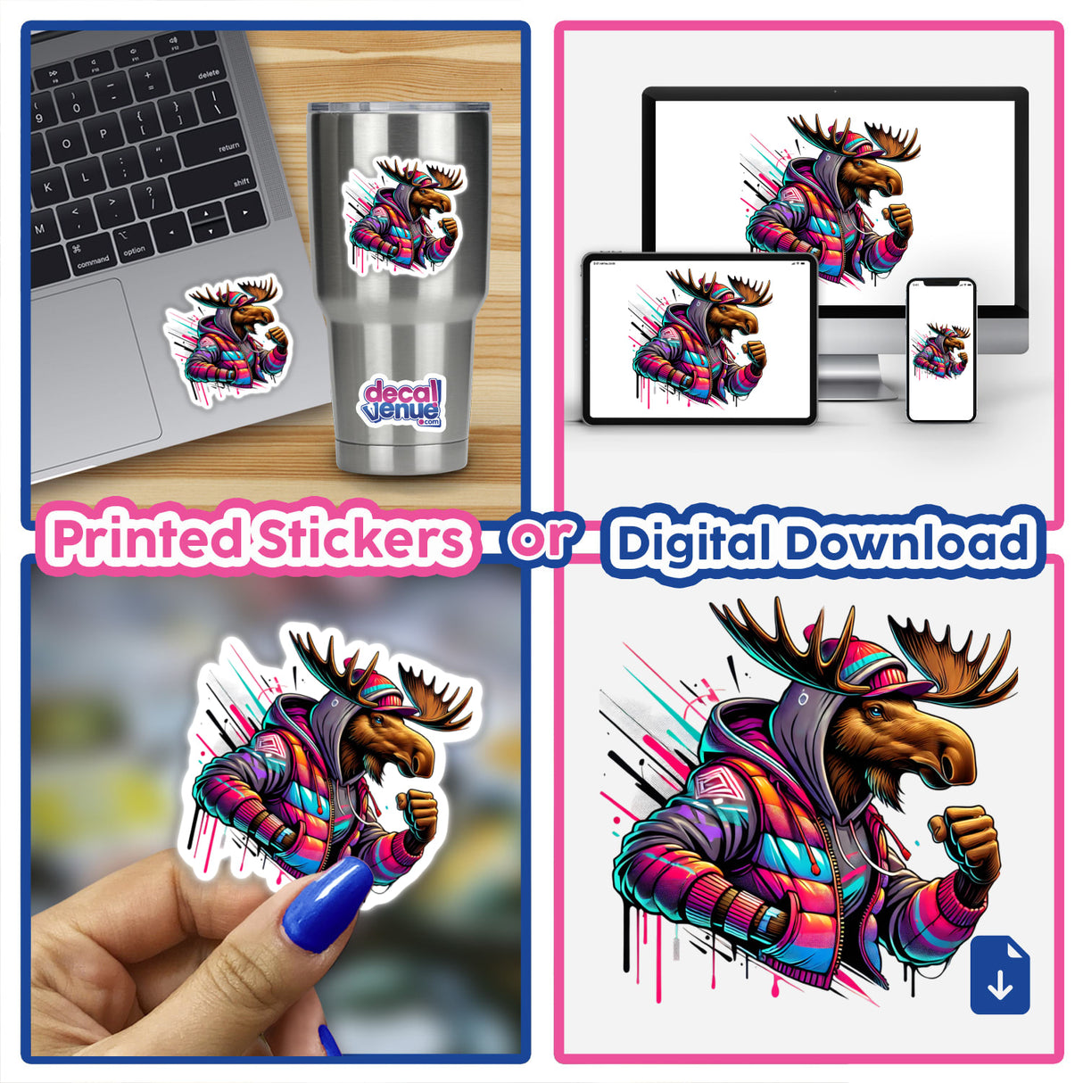 Moose Hoodie Urban Vibes