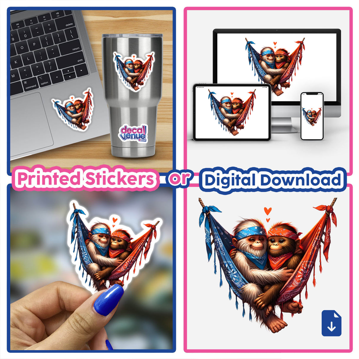 Cute Sasquatch In Bandana Hammock