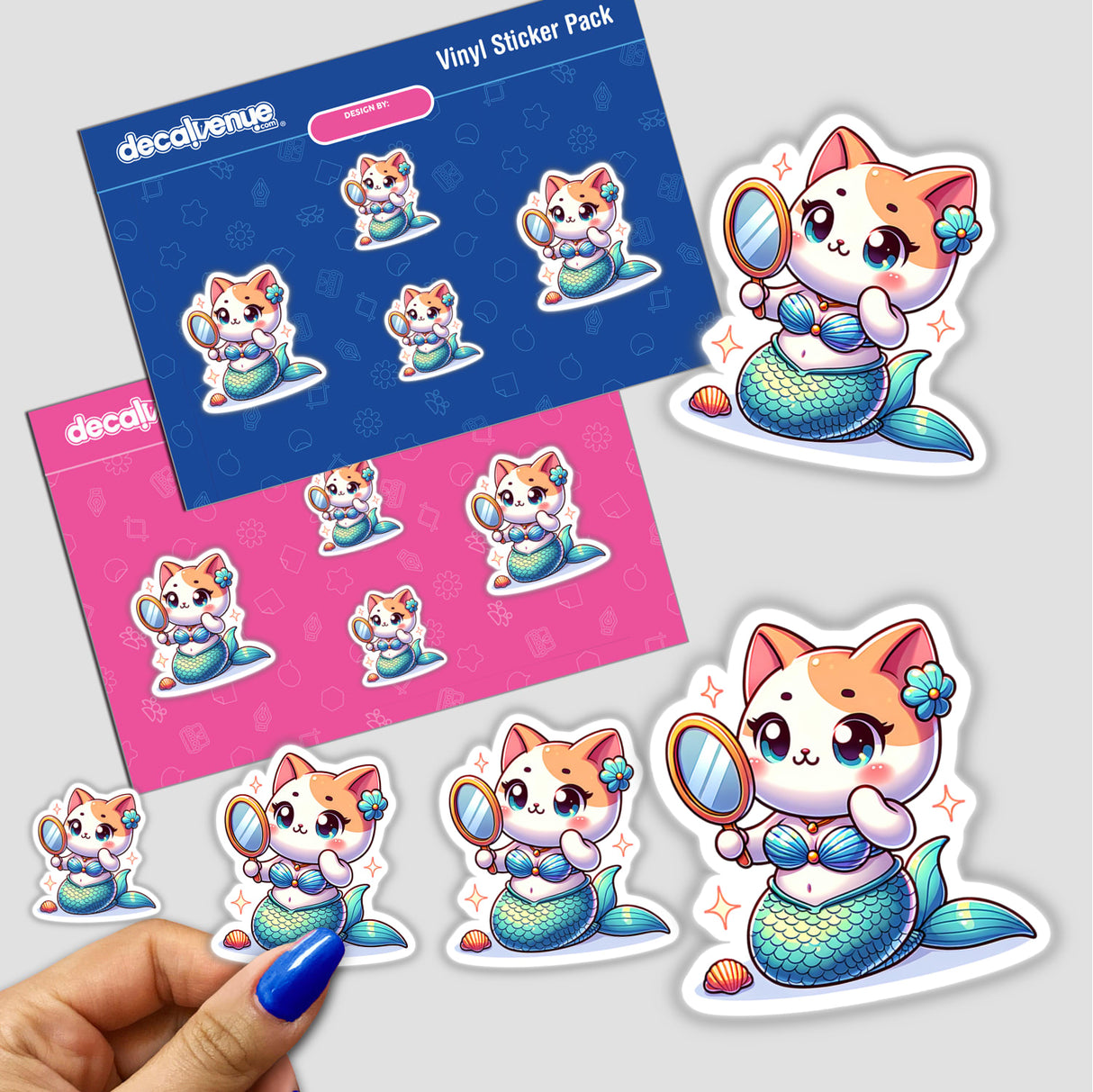 Mermaid Cat Wearing Seashell Bra