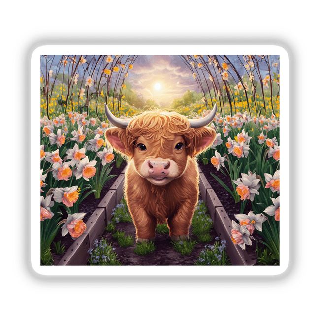 Highland Cow Daffodil Garden