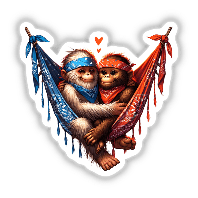 Cute Sasquatch In Bandana Hammock