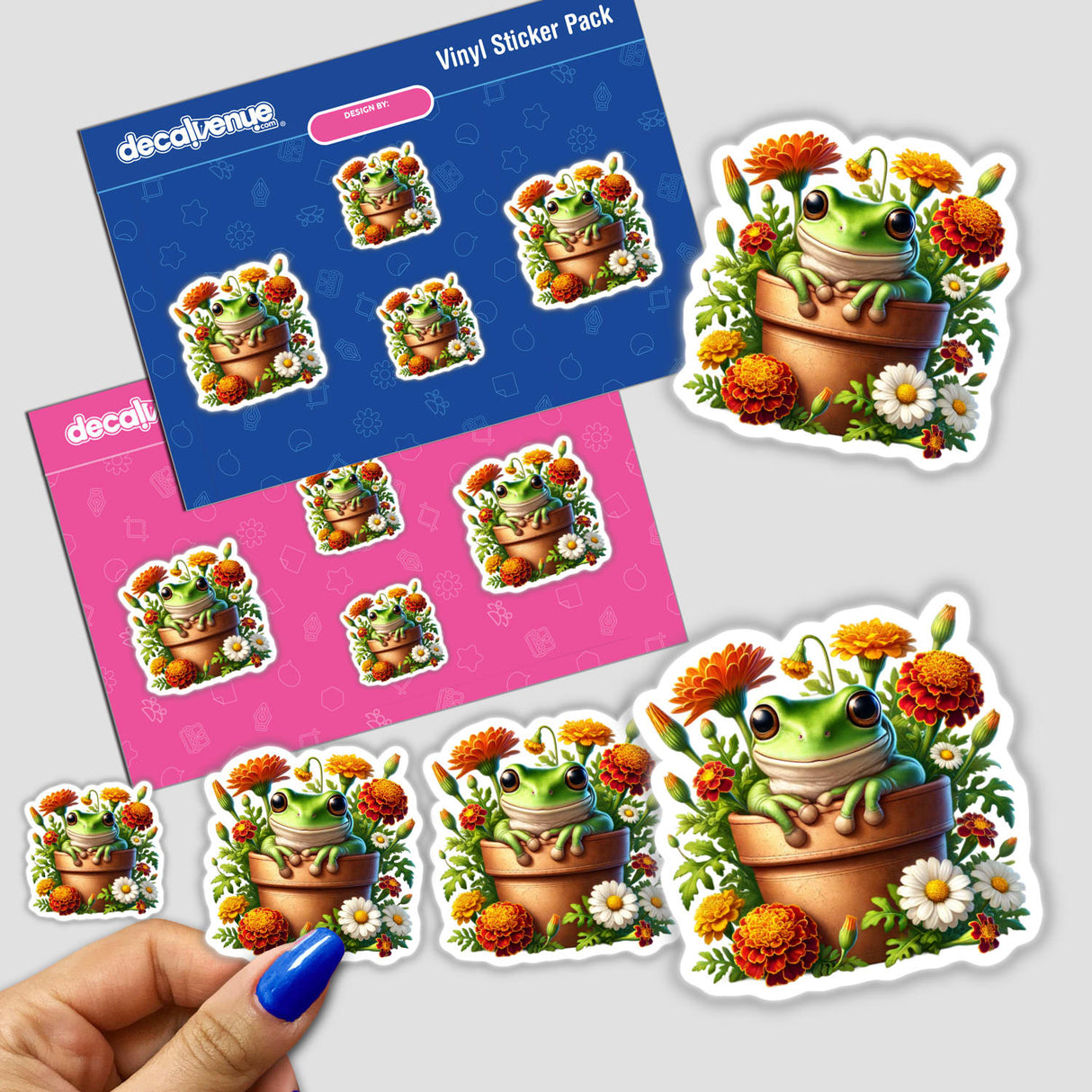 Frog Peeking Out of Flower Pot