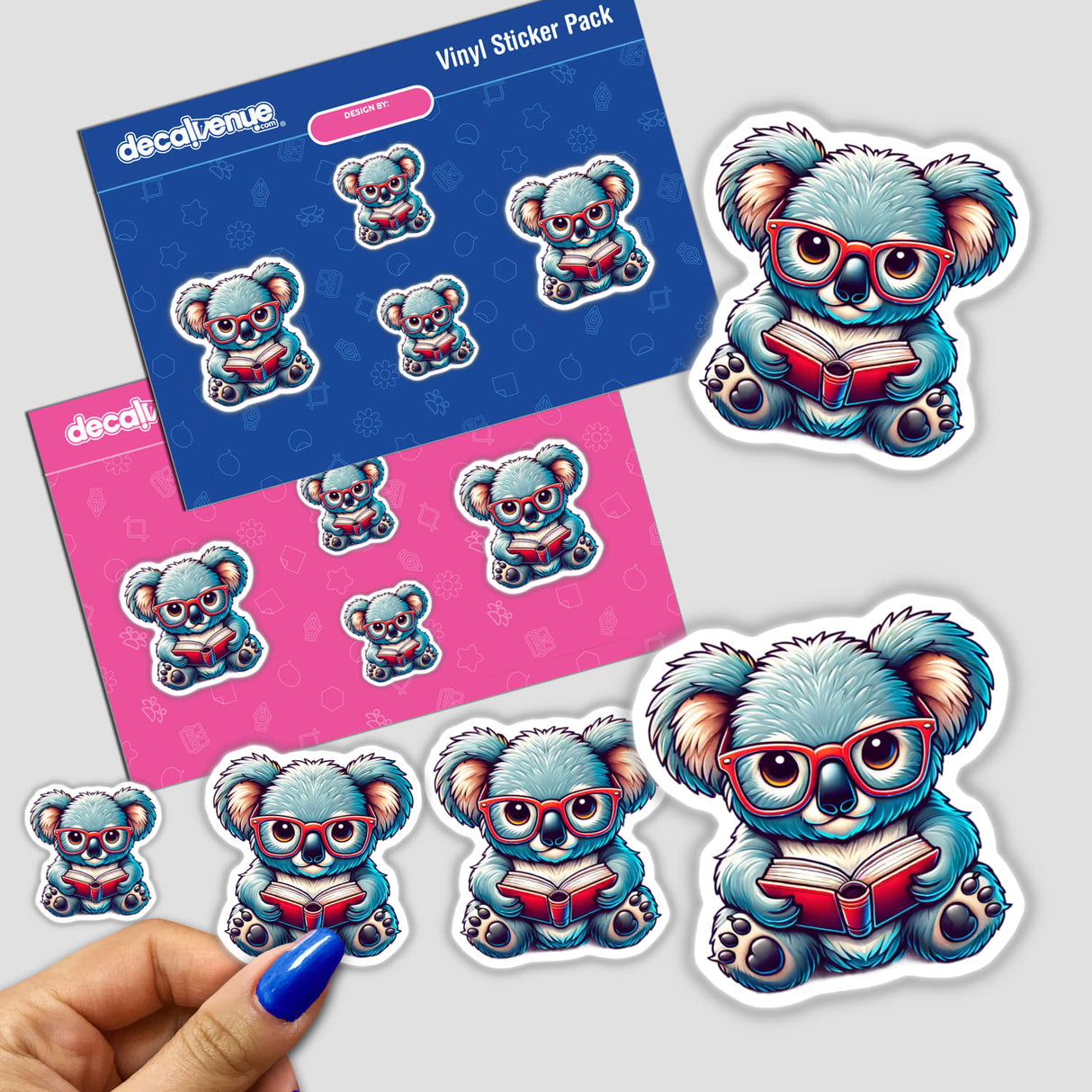 Koala With Reading Glasses Open Book