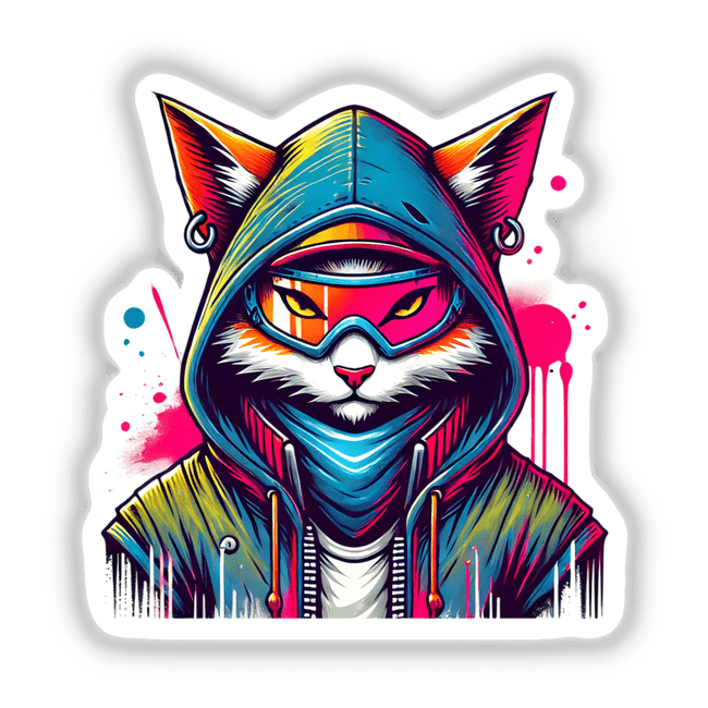 Cat Wearing Hoodie Urban Vibes
