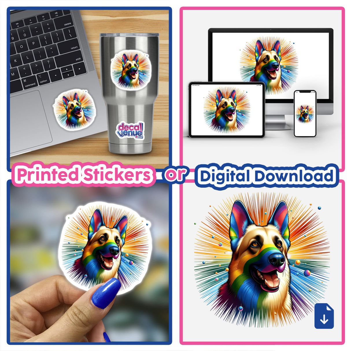 Rainbow German Shepherd Dog