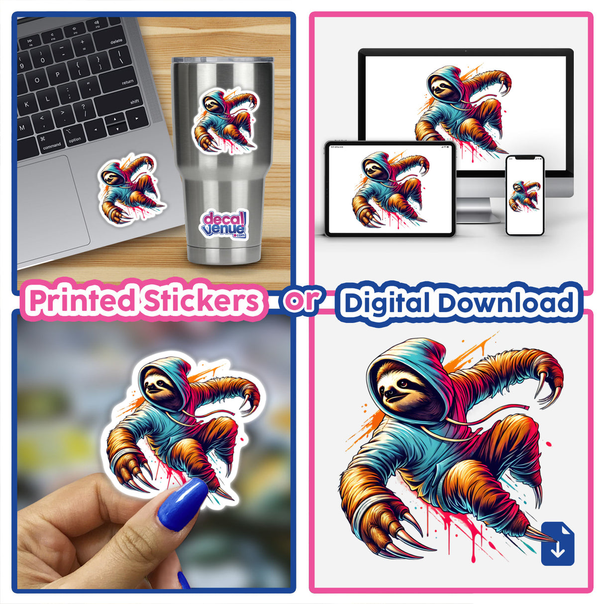 Sloth Hoodie Urban Vibes