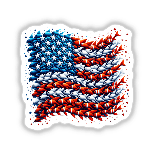 Fish Forming American Flag