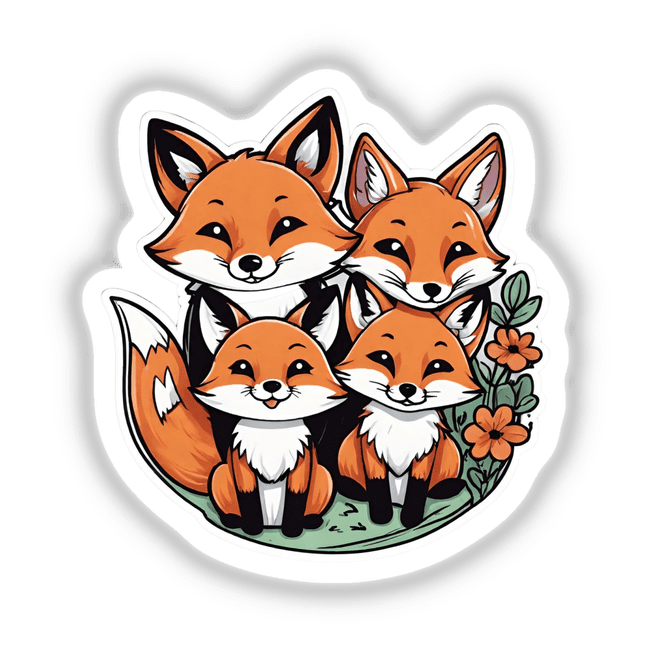 Cute Fox Family