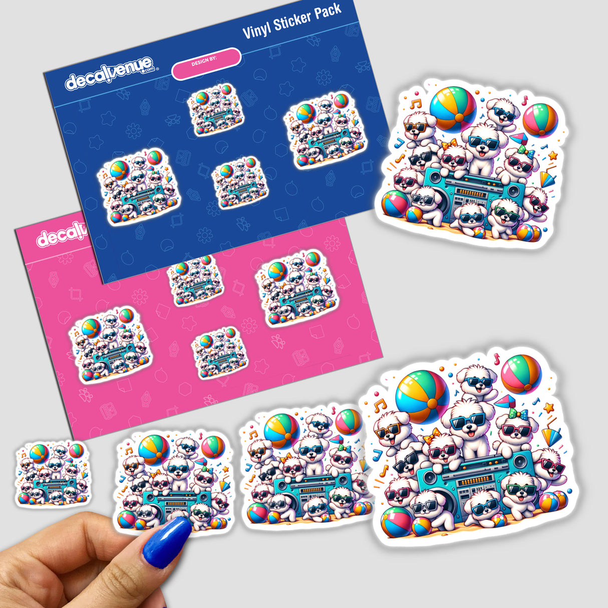 Maltese Dog Beach Party Sunglasses Boombox