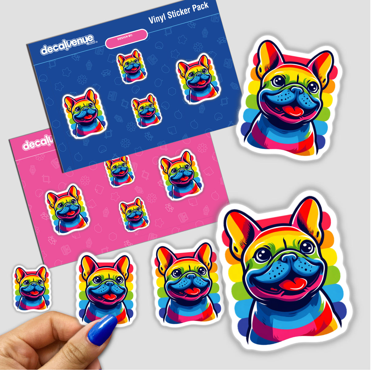 French Bulldog Colorful Rainbow Pride