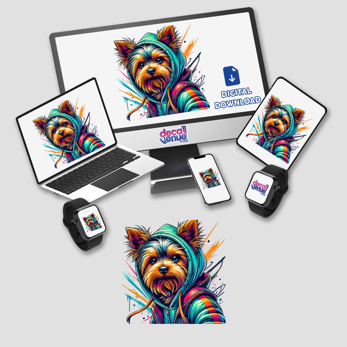 Yorkshire Terrier Hoodie Urban Vibes