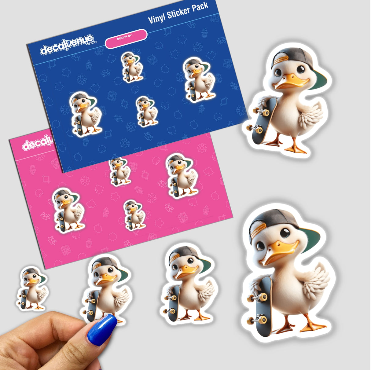 Duck Snapback Hat with Skateboard