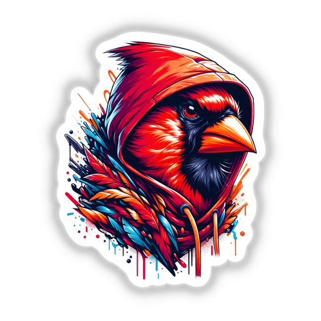 Cardinal Bird in Hoodie Urban Vibes