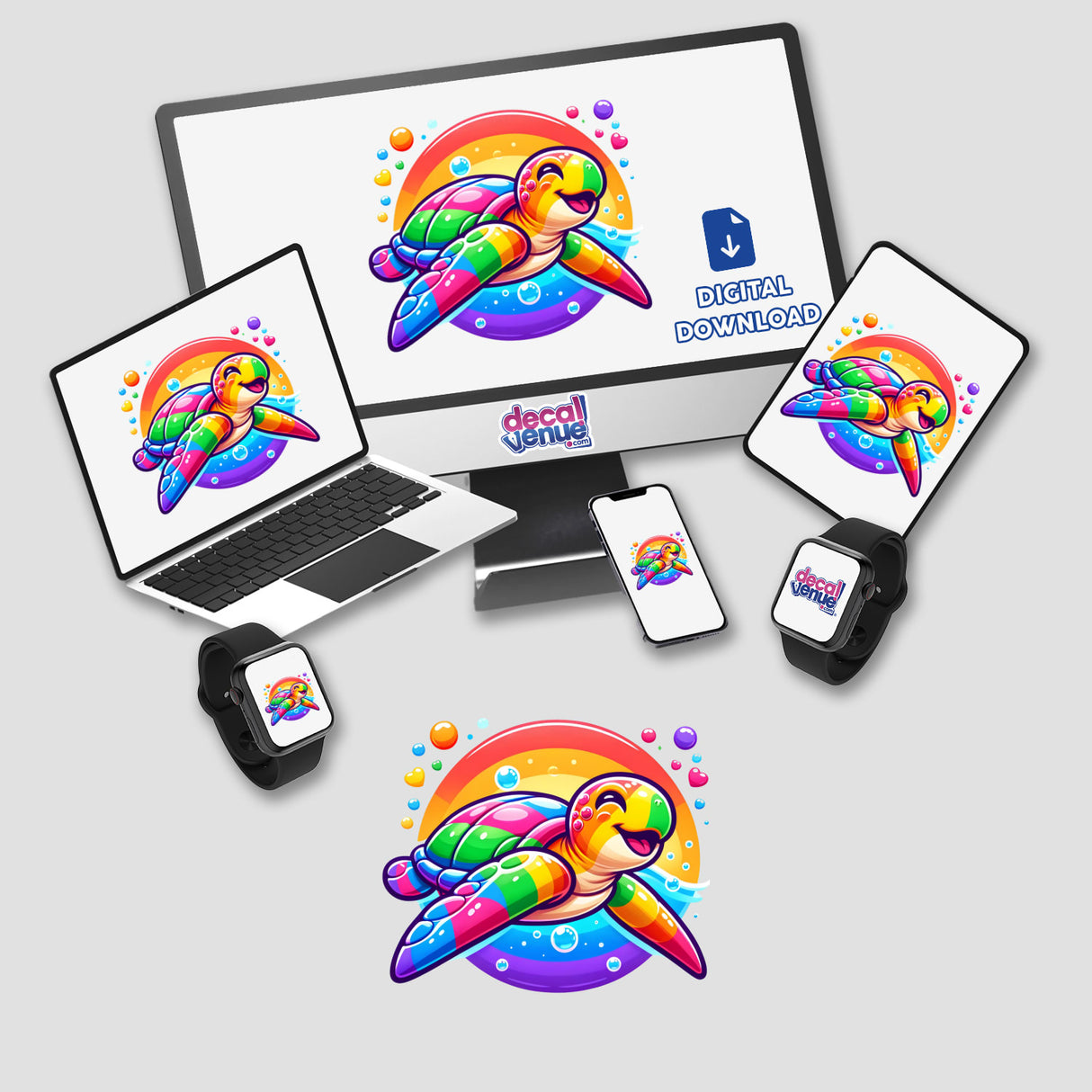 Sea Turtle Rainbow Pride