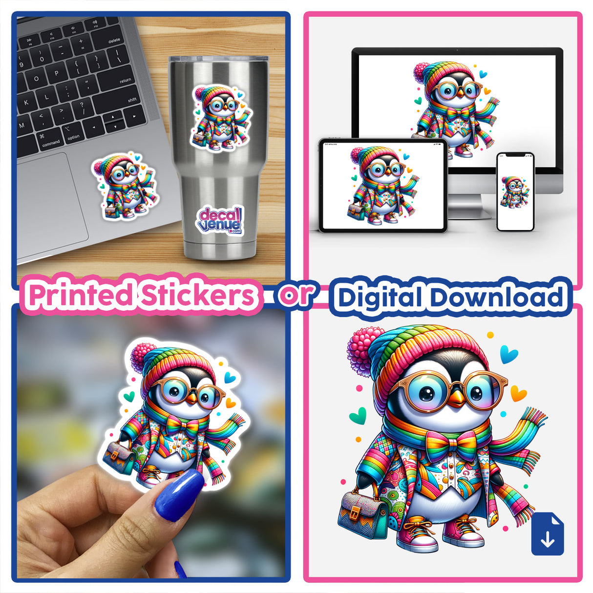 Cute Fashionable Penguin