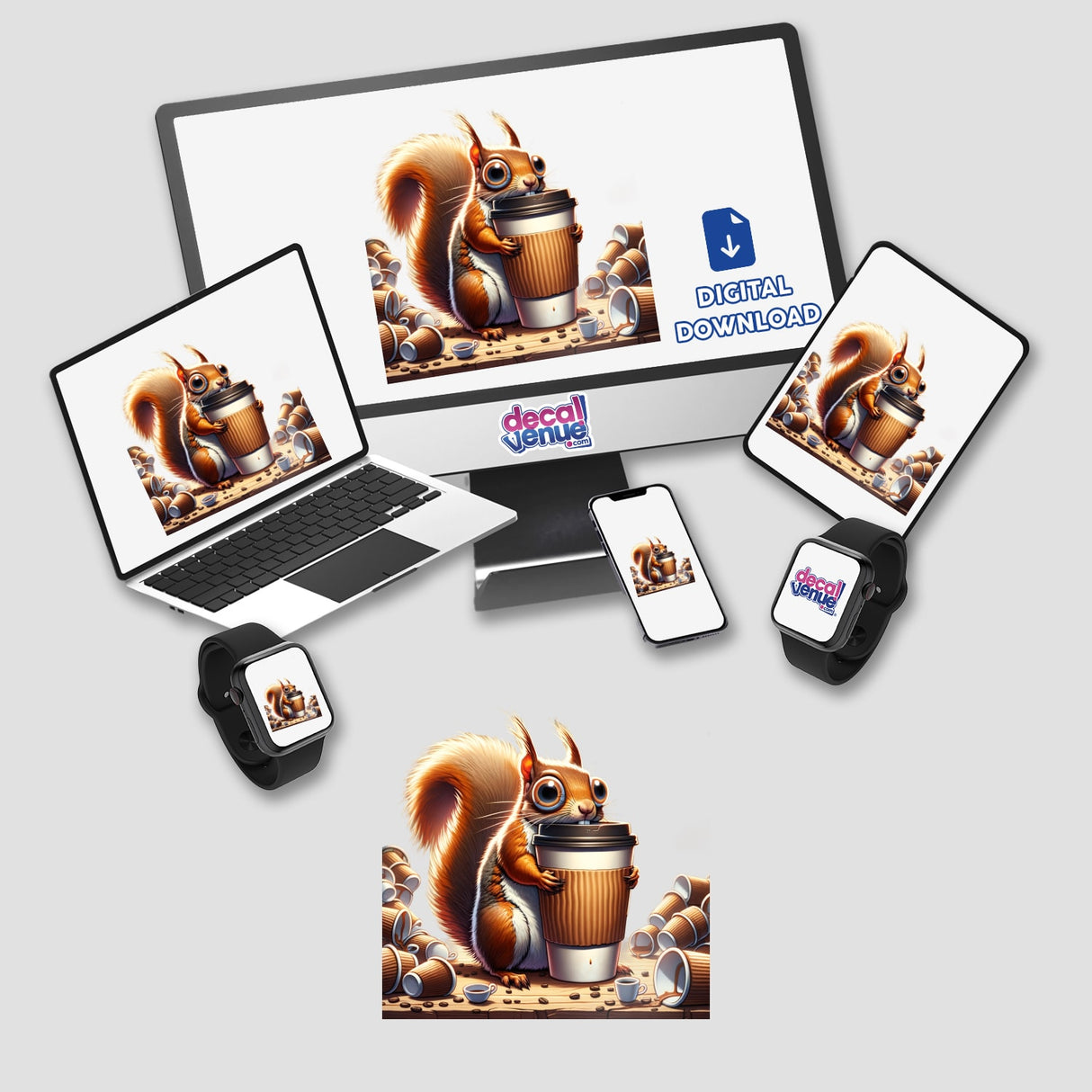 Fueled By Caffeine Squirrel