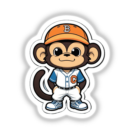 Monkey in baseball uniform