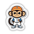 Monkey in baseball uniform