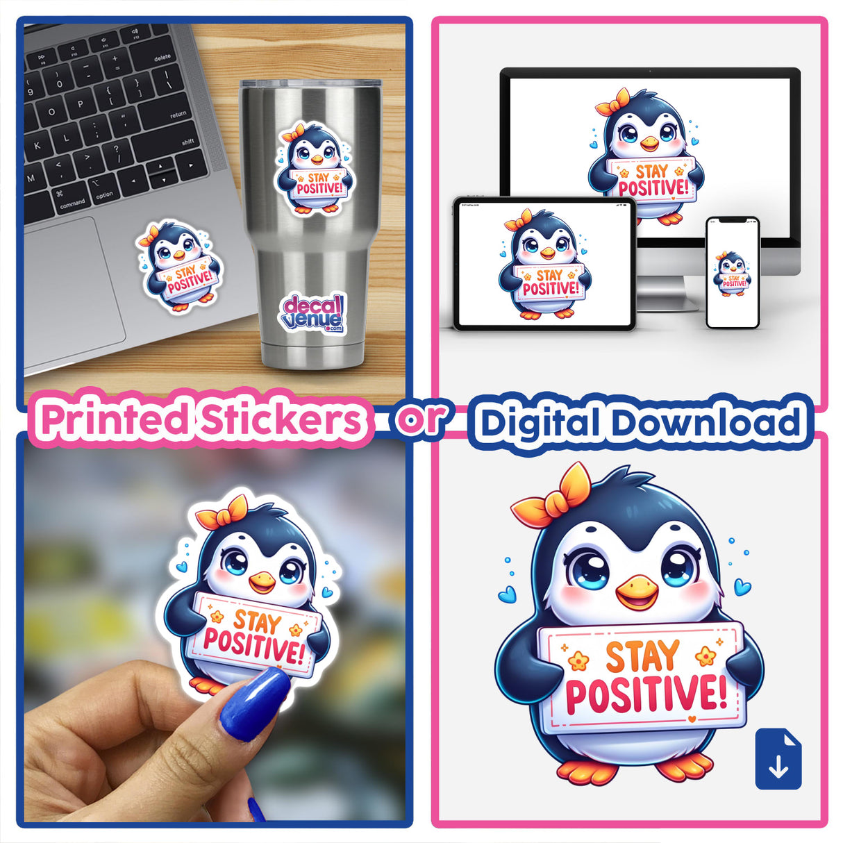 Cute Penguin Stay Positive