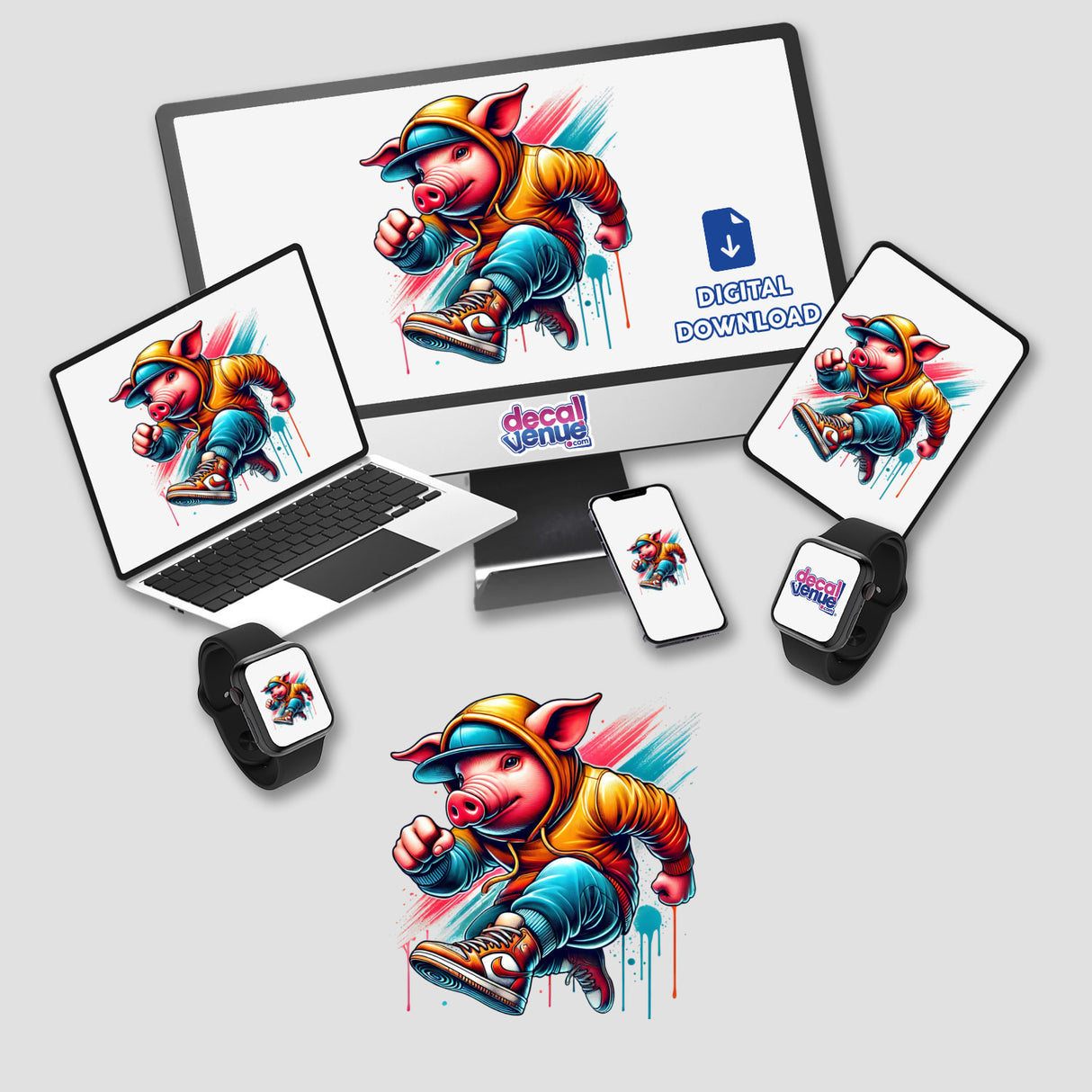 Pig Hoodie Urban Vibes