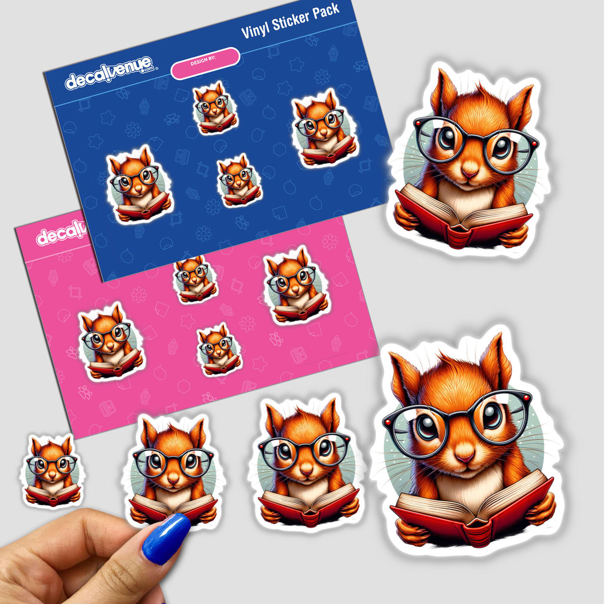 Squirrel With Reading Glasses Open Book