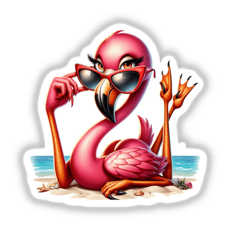 Flocking Fabulous Beach Girl Flamingo Bird