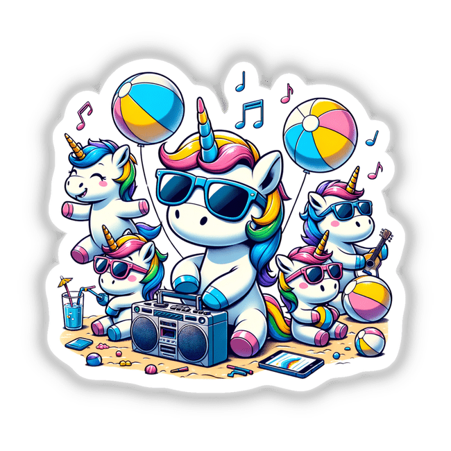 Unicorn Beach Party Sunglasses Boombox