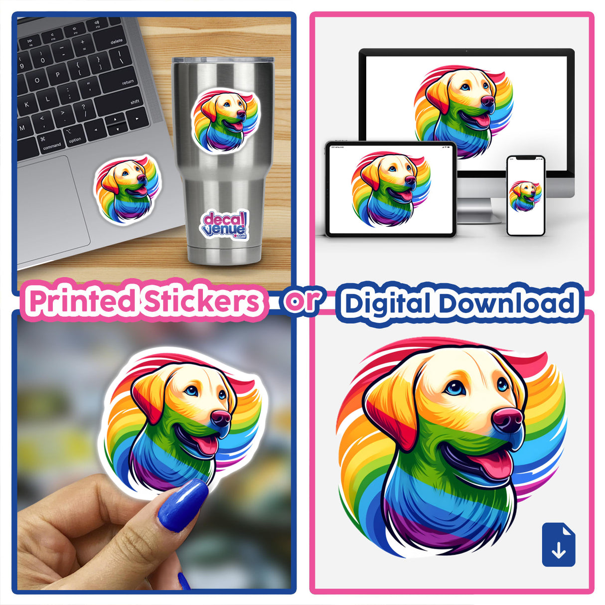 Labrador Retriever Dog Rainbow Pride