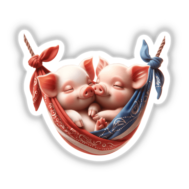 Sleeping Pigs in Bandana Hammock