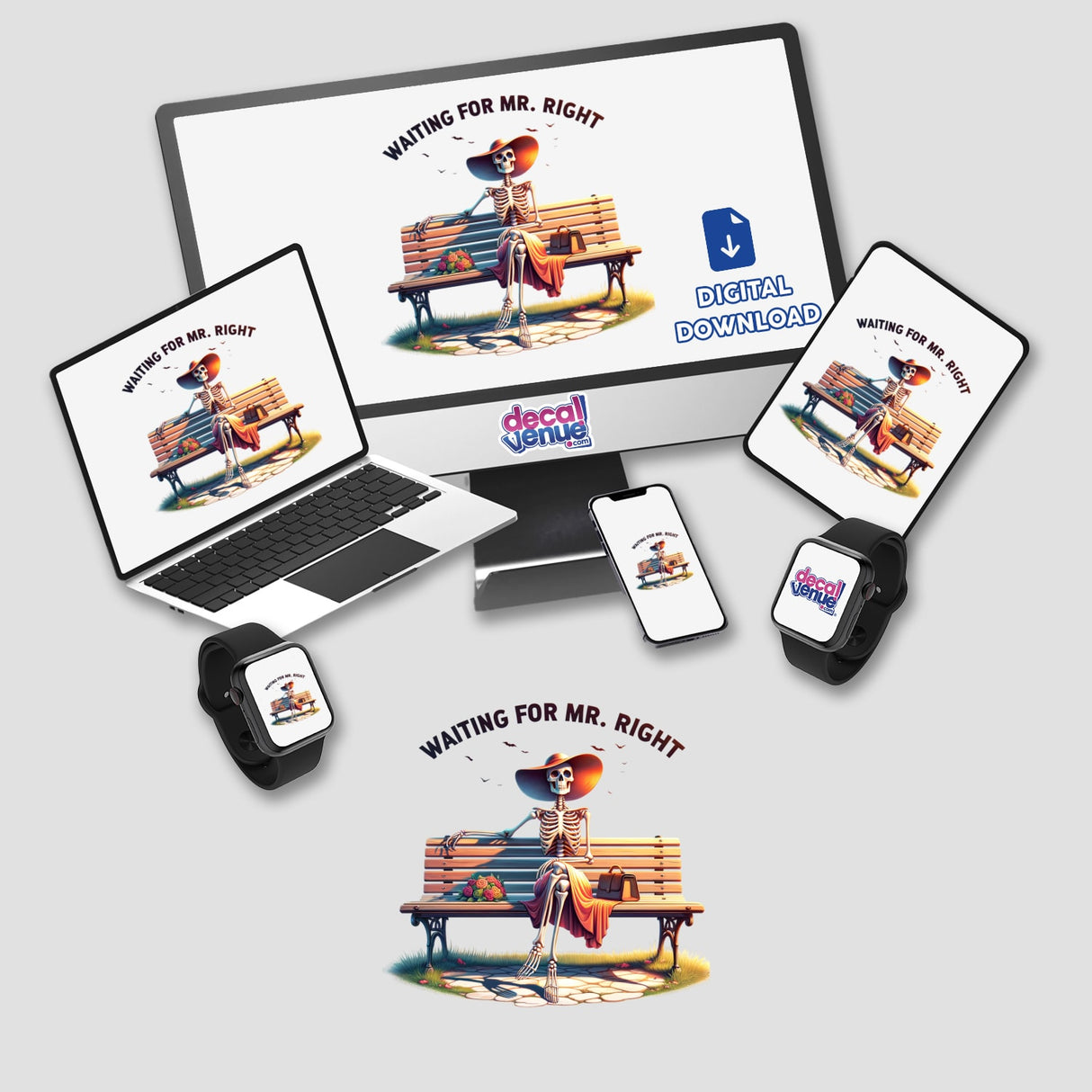 Skeleton Lady Waiting For Mr Right