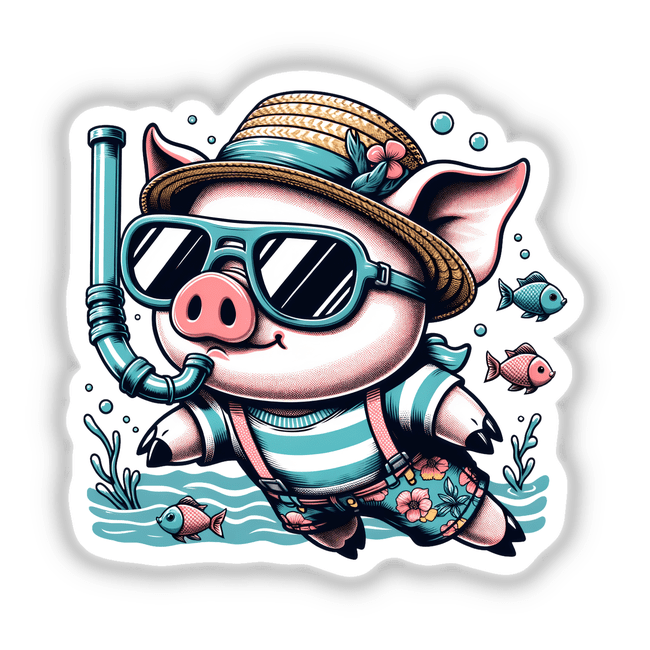 Stylish Pig Snorkeling