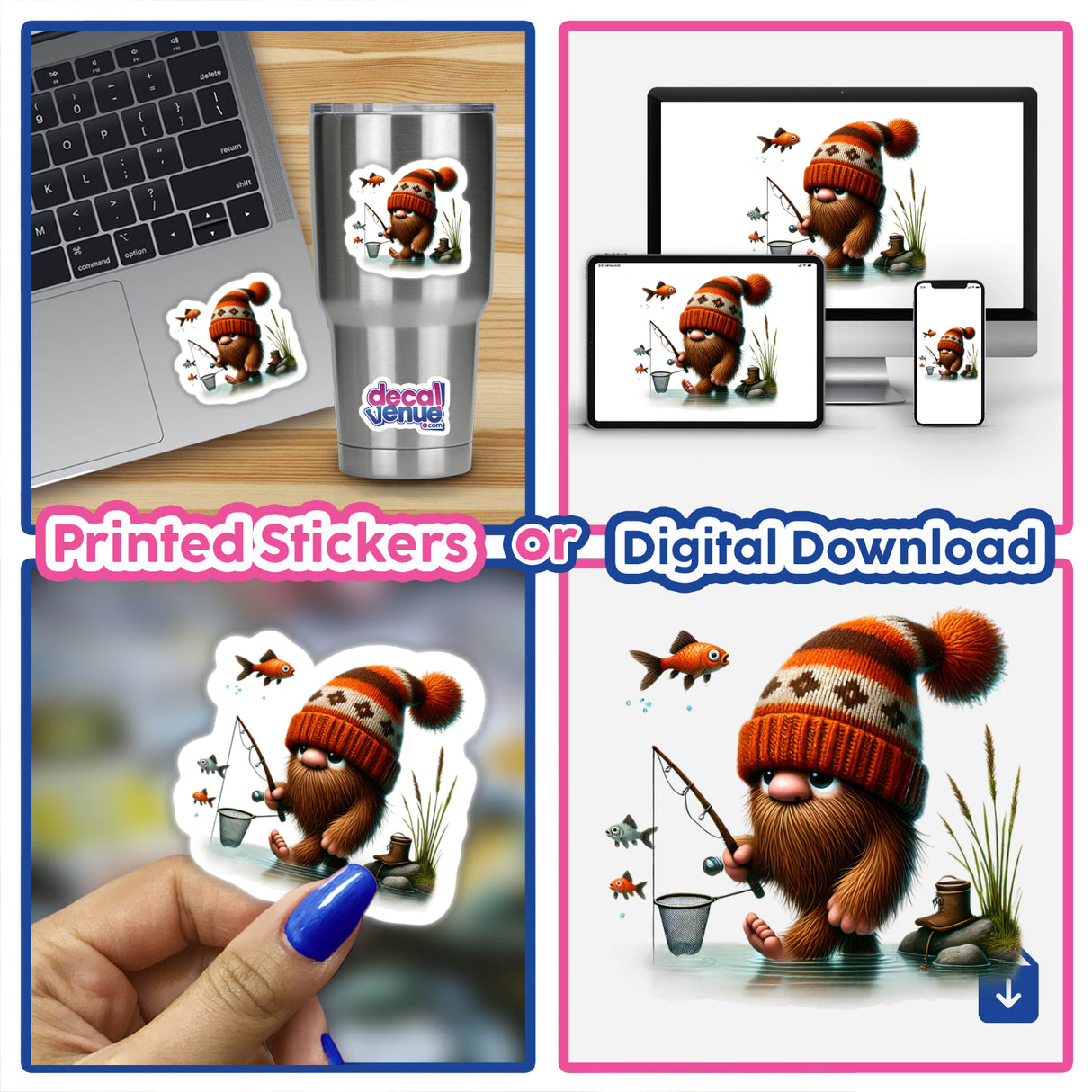 Sasquatch Gnome Fishing