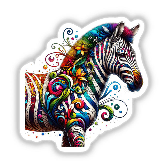 Colorful Psychedelic Zebra