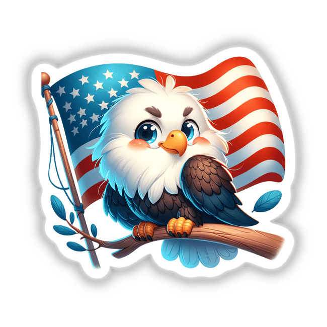 Cute Eagle American Flag