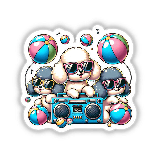Poodle Dog Summer Beach Party